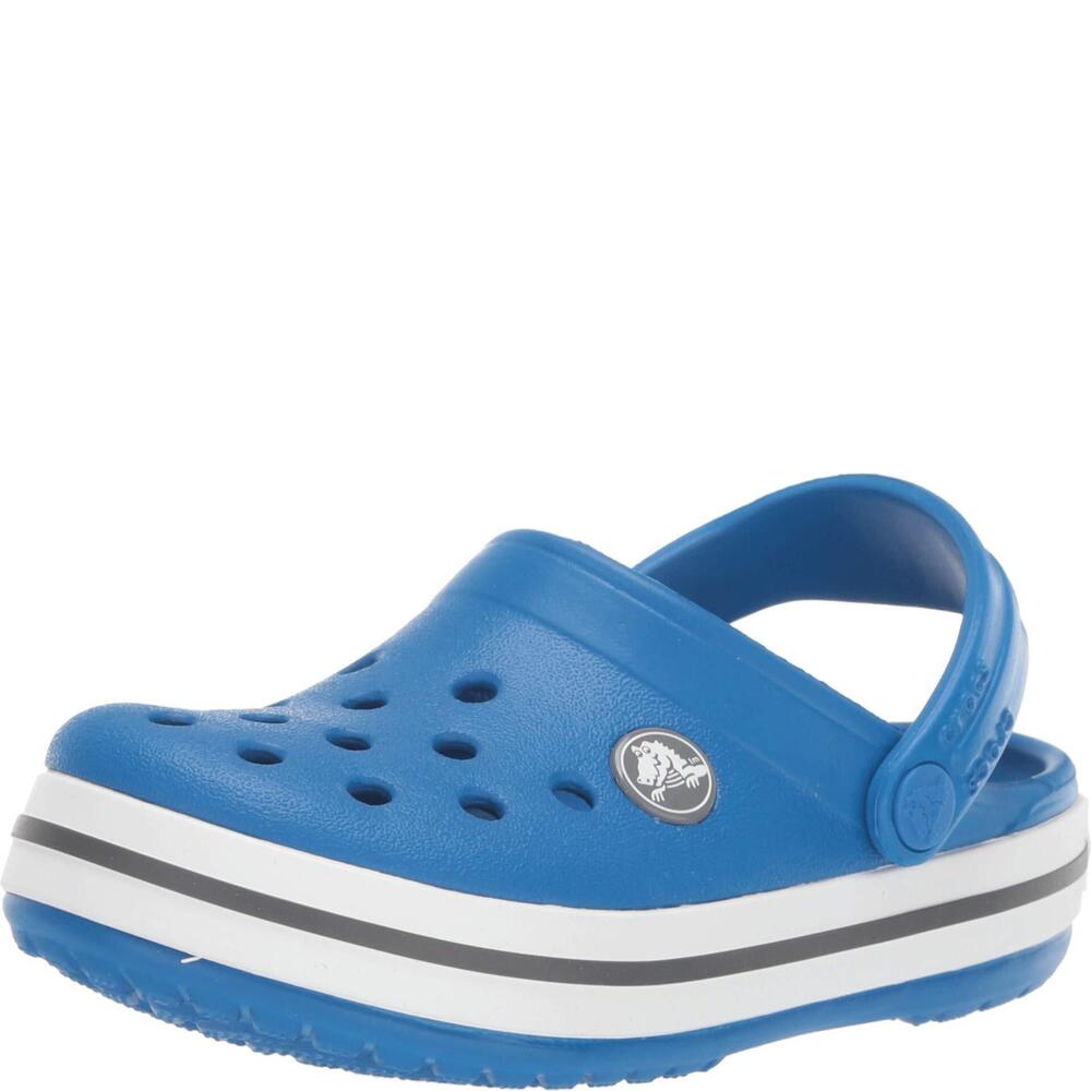 NEW CROCS CROCBAND CLOG (TODDLER/LITTLE KID) BRIGHT COBALT/CHARCOAL 12 LITTLE KI
